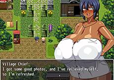 Tanned Girl Natsuki Hentai Game Ep 11 The Village Chief Masturbate On Her While She Is Changing In Public