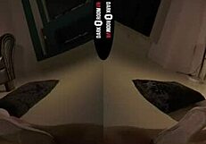 Tattooed redhead with big tits rides in cowgirl position