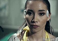 Does this teen's programmed brain crave fucking big cocks?