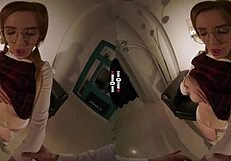 Tattooed redhead with big tits rides in cowgirl position