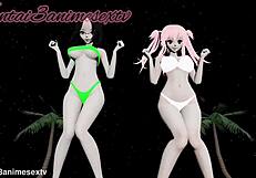 Hentai Dance And Sex With Mistress And Friend!