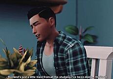 Virtual ride turns into tricked deepthroat Asian action