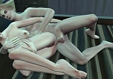 3d young babe sucking hard alien cock in anime