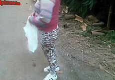 Young Latina gets humiliated and fucked in public places