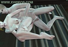 3d young babe sucking hard alien cock in anime