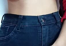 Spanking Natural Tits with Belt