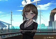 luna gives wet blowjob in ghost marriage hentai game