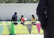 hey, check this wild asian chick with small tits getting freaky!