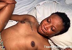 ghetto chick gets piped down hard, damn!