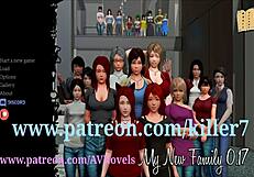 in my new family, the milf brunette and redhead explore erotic adventures with big tits and ass