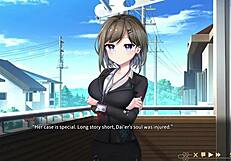 luna gives wet blowjob in ghost marriage hentai game