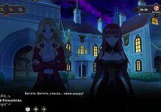 Blonde teacher in 3d game masturbates on broken bed part 5