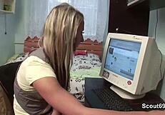 Young Boy Fucks Skinny Blonde Teen 18+ in Doggystyle