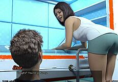 Stranded in space, planning a wild threesome with the bisexual girl next door!