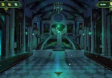 Blonde teacher in 3d game masturbates on broken bed part 5