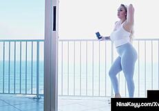 i love watching nina kayy mount her big cock lover.