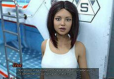 Stranded in space, planning a wild threesome with the bisexual girl next door!