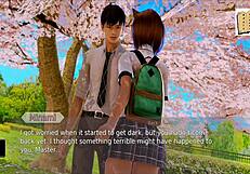 Exploring the academy in this anime game adventure.