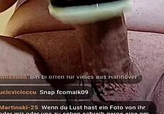 amateur guy shows off in live webcam with toy