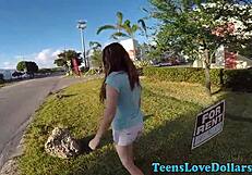 newbie teen in public reality scene