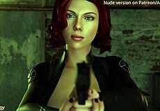 black widow adventures in 3d cartoon pov