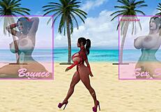 Lacey plays with big tits and toys during workout