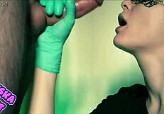 Mysterious Masked Russian Babe Receiving Oral Cumshot In Mouth