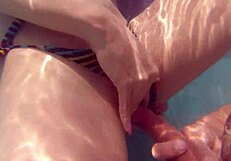 Gabriela teen fucks in pool