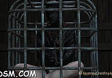 Bizarre T uses toys to excite brunette playgirl in hardcore fetish session.