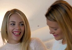 abby cross and blake eden model each other, then dive into hot lesbian action 😏 4k