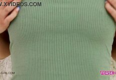 super cute teen reveals an amazing body on the sofa