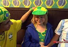 Blonde Brazilian Banged Hard in Brazil vs Argentina Clash!