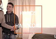 a thumb and monster cock slide into russian pornstar sabrina moor's tight asshole