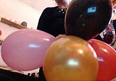Big wet orgasm for these big balloons inflated together with you