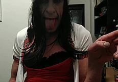 Put It In Deep - Mature Whore Takes Transsexual Cock Hard