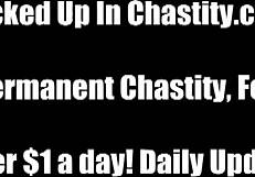 Lock up your pathetic cock and balls now!