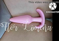 Playing alone at work with toys, what a naughty secret!