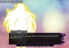 FutariUms gate: Half-Succubus faps to MILF's big cock in 3D