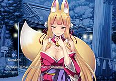 Fox girl rides till the end in Ejaculation Time play