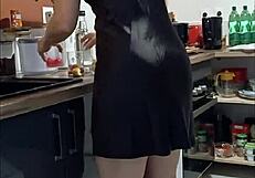 yo, check this french slut in black satin getting slammed doggystyle. pov action with dirty talk!