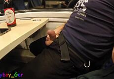 Train Cumshot Interrupted! Station Arrives!