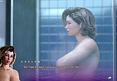 Busty Bbw Milf Landlady Evelyn Catches Tenant Masturbating In Shower!