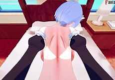 Rem from Re Zero fucking naked with big boobs maid ahegao face?