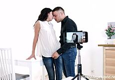 Roxy Sky Receives Fresh Sperm Creampie From Gay Couple