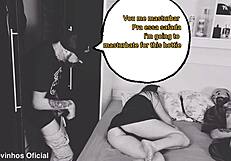 Blindfolded Wife Rests While Husband's Friend Hides in Wardrobe! What Happens Next?