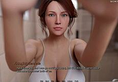 Dude sucks with close up nipple play and sensual boob licking in 3d hentai game