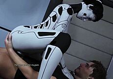 Projekt Passion AI sex robot with busty frame takes deep anal pounding