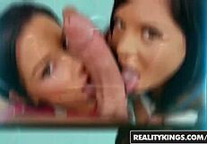 Kiwi Ling and Alec Knight intensely rub and fuck in Happy Tugs