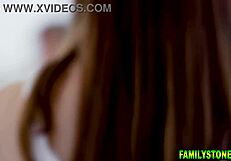 Stepsiblings explore each other and get caught by stepmom