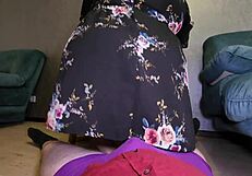 Hot librarian and her feet-worshipping assistant in action